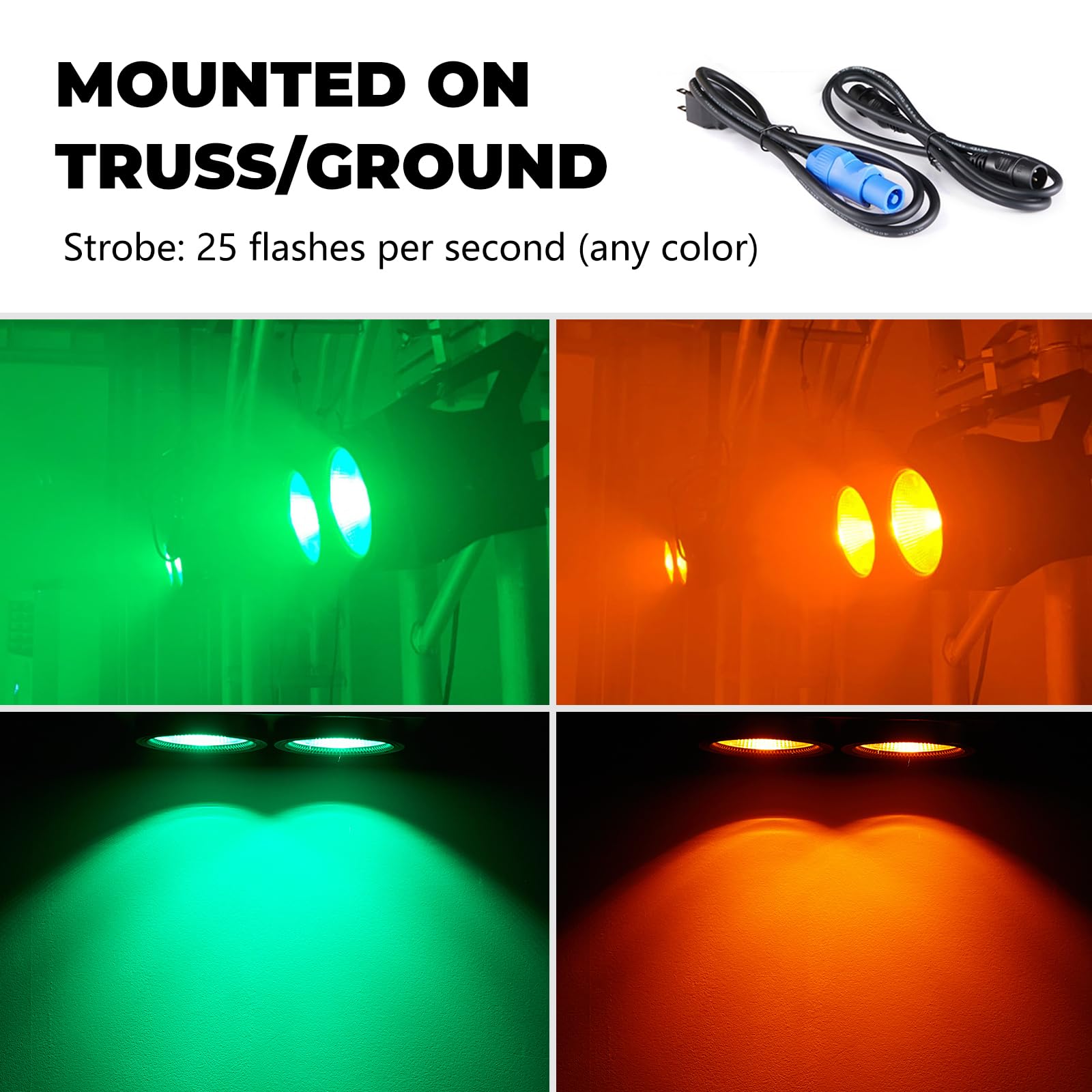 Amazon.co.jp: ステージ用COB パーライト 2眼 LED ブラインダー